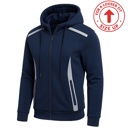 Navy XXXL Men's Sherpa Fleece-Lined Reflective Tech Full Zip Hoodie (S to 3XL)